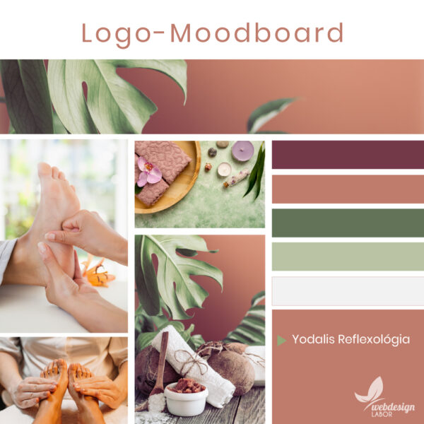 Logo és Arculattervezés - Moodboard - Yodalis Reflexológia